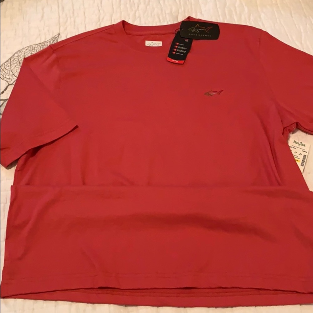 NWT Greg Norman Lux Shark Mens size Large coral